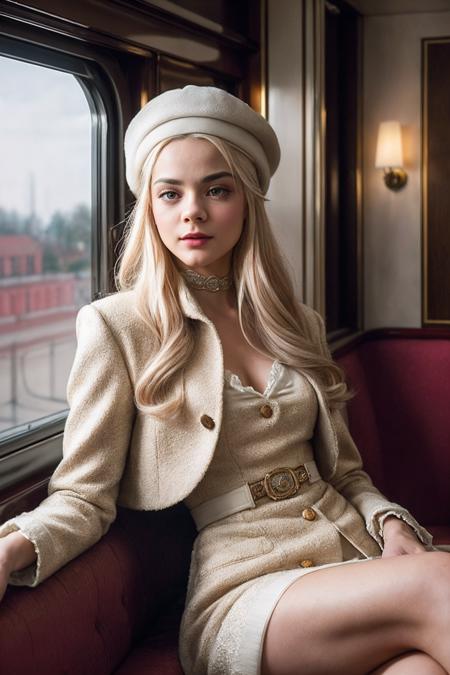 ElsaJ_SoloTI_v1,
(In an elegant, vintage ensemble with a tailored coat and sophisticated hat, with perfectly styled hair and a poised, mysterious expression, for a look of classic sophistication), (Amidst the luxurious, art-deco interiors and plush compartments of a famous train, where intrigue and suspense weave through a web of complex characters and hidden motives:1.3), (mysterious:1.3),(analog, cinematic, rich tones, soft lighting, detailed compositions, cinematic shot:1.3), 
<lora:add_detail:0.6> epiCPhoto, PA7_Portrait-MCU,
