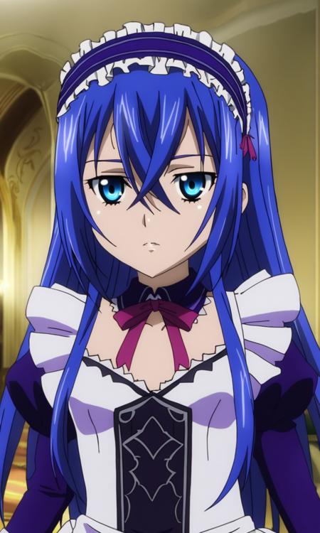 astarte\(strike the blood\),1girl,blue eyes,blue hair,straight hair,hair between eyes,long hair,small breasts,flat chested