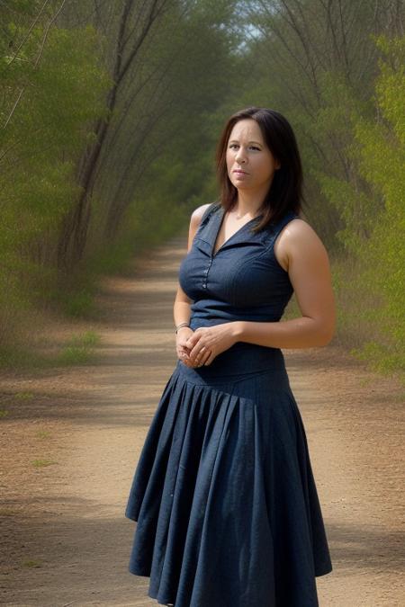 Adult attractive woman standing