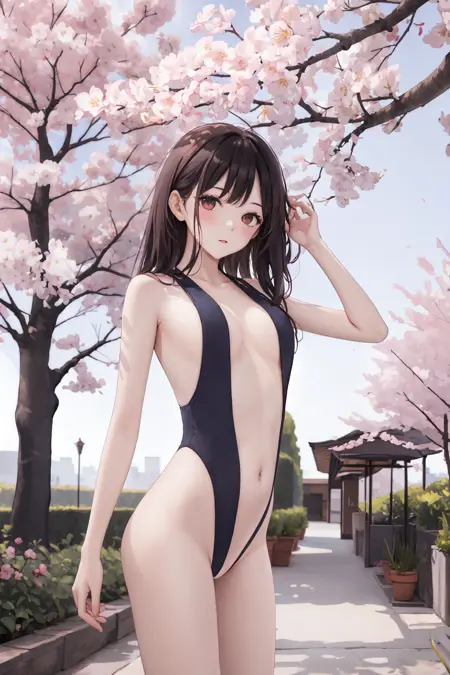 Outfit middle cut out swimsuit