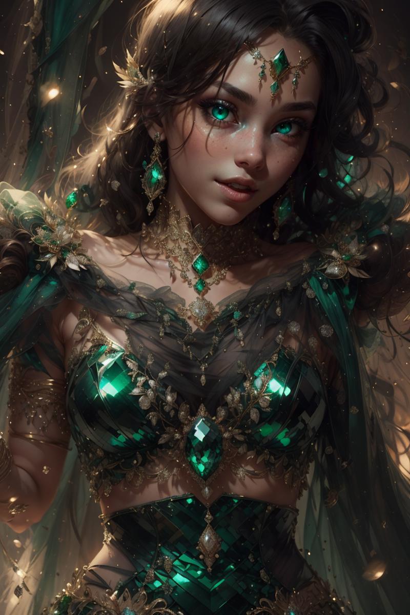 Emerald Gem (Style) Lora🟩💎💚 image by DarkStorm12