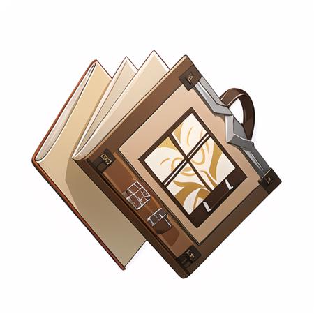 (masterpiece, top quality, best quality, official art, beautiful and aesthetic:1.2),(8k, best quality, masterpiece:1.2)icon\(game icon institute\), a book with a bookmark on top of it and a bookmark on the bottom of it, with a cross on the front, simple background, white background, book, no humans, chocolate, food focus, still life,<lora:Game Icon InstituteV2.0:0.7>,