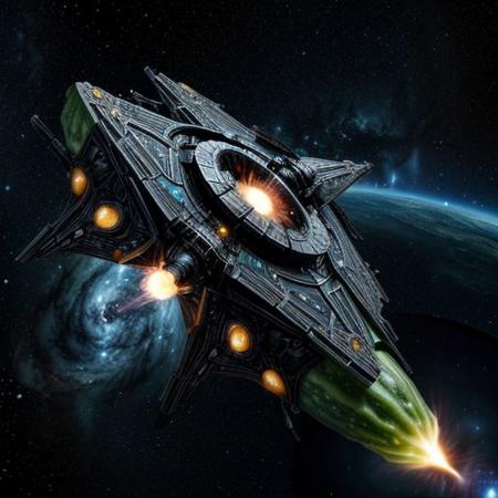 (Space battlecruiser) shaped like fractal (cucumber) in hyperspace, enters into real blackhole, real photo of blackhole hat shape on background,
dynamic movement, explosive force,  glowing, nebula, 8K resolution. shine, hyperspace gate