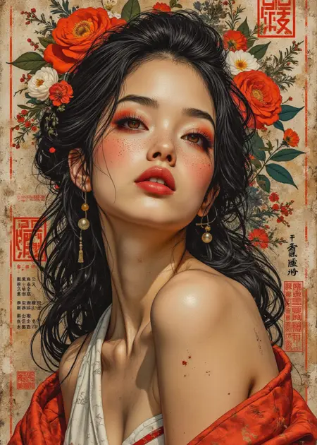 Eastern painting style Flux