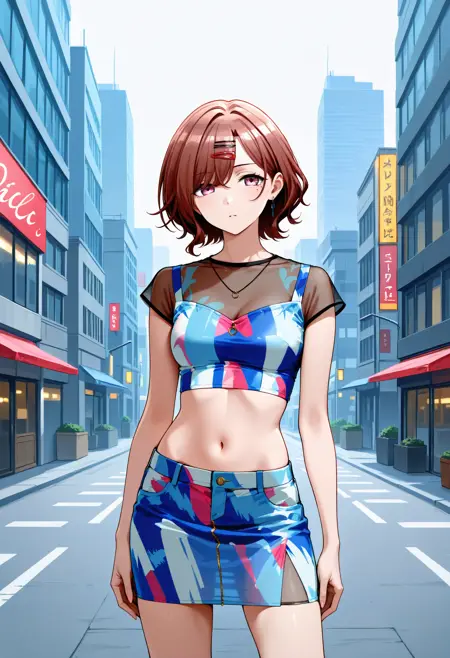 Mesh Skirt and Crop Top