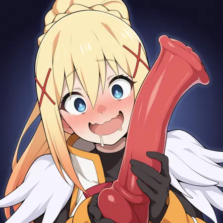 Holding Dildo