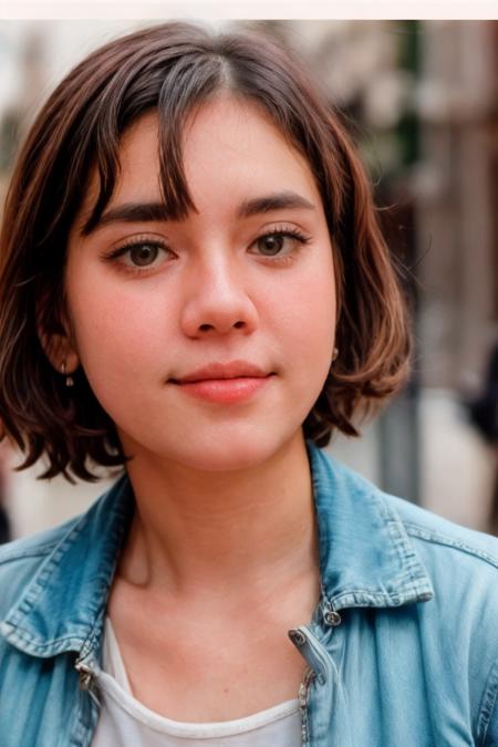 analog film photo solo, realistic, ((woman)), (((black hair))), (((Dopey, Wide-eyed, slack-jawed, and with a goofy expression.))), big smile, silver drop earrings, (((Denim_jacket_with_painting:1.4),(Printed_tank_top:1.3),(Cargo_shorts:1.2),(Outdoor_music_concert_background:1.4)))), ((white background:1.5)), ((Kodak vision)), PA7_Human-Likeness, <lora:PAseer-SD15-LCM Quick:1>, <lora:add_detail:0.8> <lora:add_sharpness:0.8> <lora:ZStyle_-_Photography_Style:.6> zstyle, <lora:IDG_-_Gia:1> iaggirl . faded film, desaturated, 35mm photo, grainy, vignette, vintage, Kodachrome, Lomography, stained, highly detailed, found footage