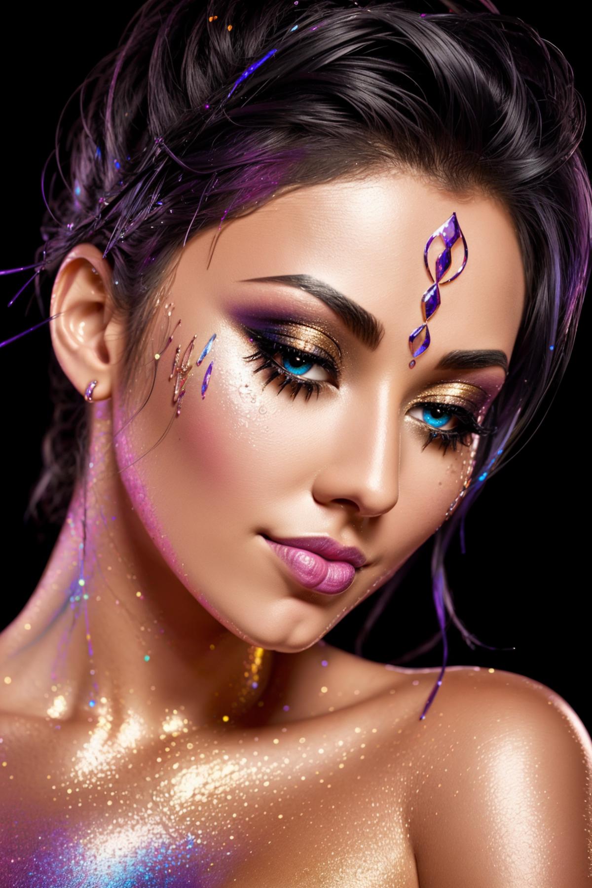 Glitter Body Paint SD 1.5 Style LoRA image by getphat