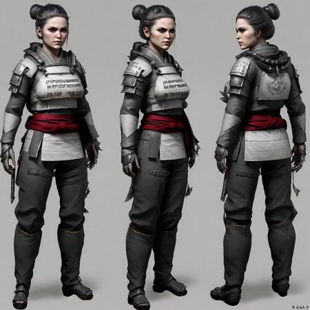 a photo of character of a 30 years old (((female))) Japanice ninja, award winning image, highly detailed, 16k, video game concept art, ((tk-char)),  <lora:SPBGTK-C-Enh:0.55>