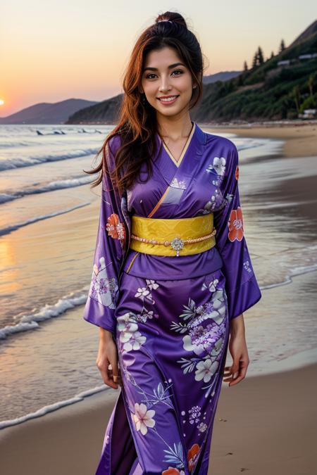 1 woman, beautiful, cute standing at Indian beach, sunrise, close photo
<lora:DETAIL_SLIDER_BY_STABLE_YOGI:0.5>
<lora:Kimono Dress by Stable Yogi:0.8> purple kimono dress