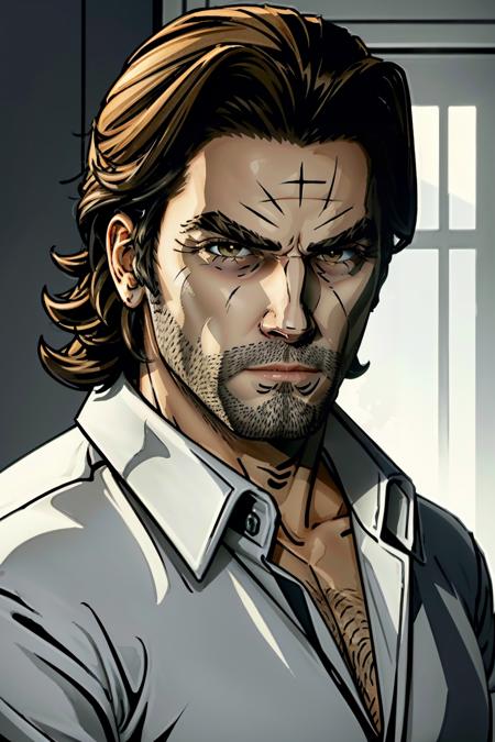 ((ultra detailed, masterpiece, best quality))
 <lora:WolfBigby:0.8>
WolfBigby, 1boy, solo, muscular, portrait