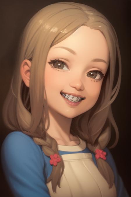 1girl, smile, braces, face, portrait, teeth, happy,
<lora:concept-braces-v1:0.7>