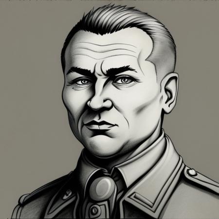 drawing of a man  , a close up character portrait, inspired by Kazimierz Wojniakowski, featured on deviantart withLora(brante_stye2,0.75)