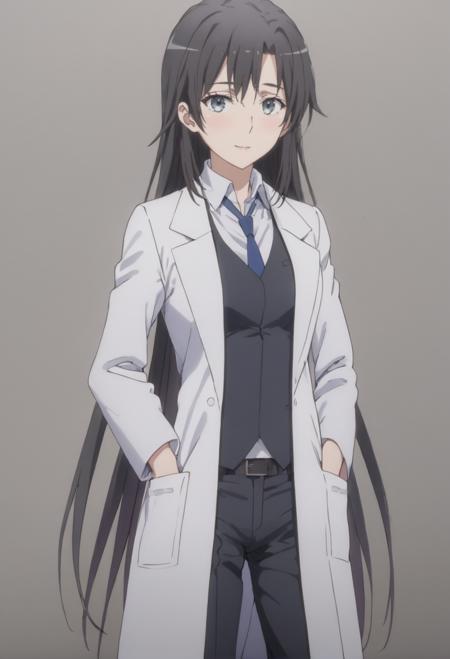 (masterpiece),best quality,Amazing,finely detail,Depth of field, beautiful detailed eyes,<lora:shizuka6xl-000036:0.8>,1girl,shizukasensei,labcoat,formal,pants