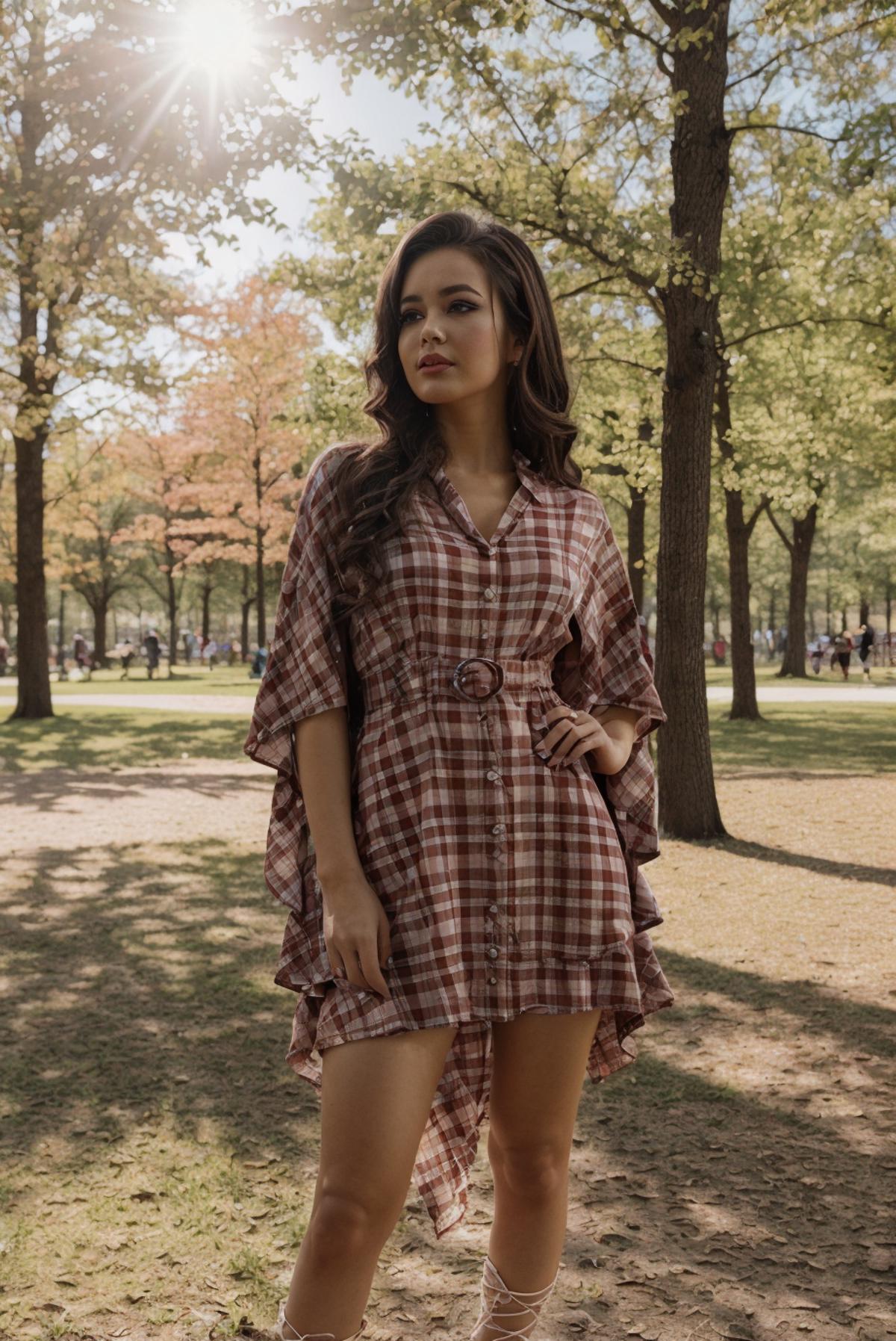 Plaid Dress with attached Cape image by headupdef