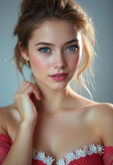 pretty beauty lovely busty chesty curvy decollete young cute face