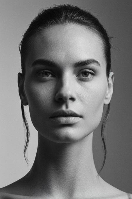 oblong face shape, characterized by its elongated appearance with slightly rounded edges. The forehead is flat, lacking prominent curves or contours, giving the impression of strength and stability. The nose is pointed, with a defined bridge that slopes gracefully down from the forehead, adding an element of elegance to the overall look. High cheekbones sit prominently beneath the eyes, casting subtle shadows that accentuate the contours of the face and add depth to the expression. Finally, a square jawline frames the lower half of the face, giving it a strong and defined appearance that conveys confidence and determination.