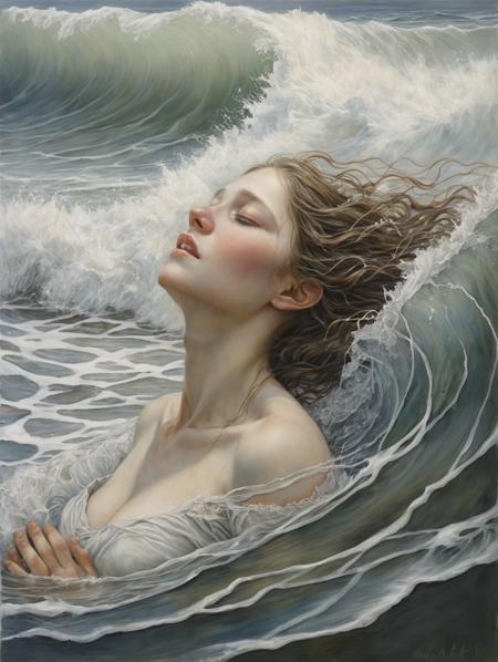 oil painting, Her dream's to give her heart away like an orphan on a wave she cared so much she offered up her body to the grave, highly detailed,  <lora:add-detail-xl:1.8>