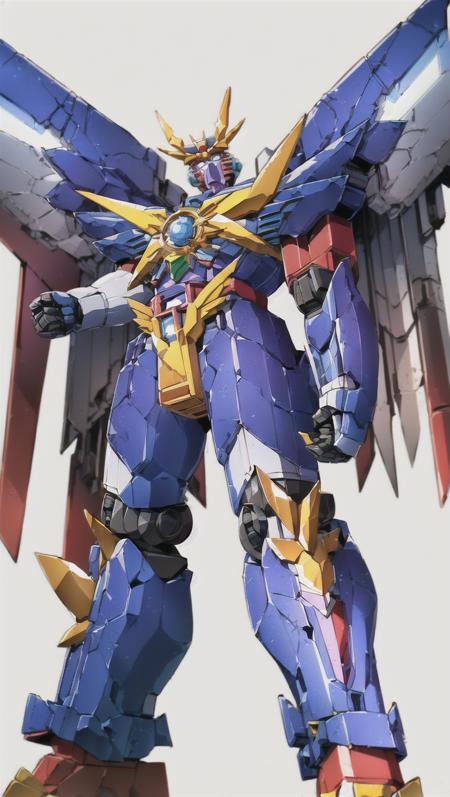 ((masterpiece)), (SRS), (a ((super robot)) with sleek and menacing design:1.2), (large head:1.8),(full armor:1.5), (full body),(heroick parts), glowing eyes, full body, highly detailed, <lora:srd_v1:0.8>