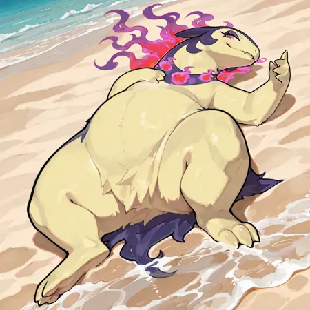 hisuian typhlosion illustrious/pony  (pokemon)