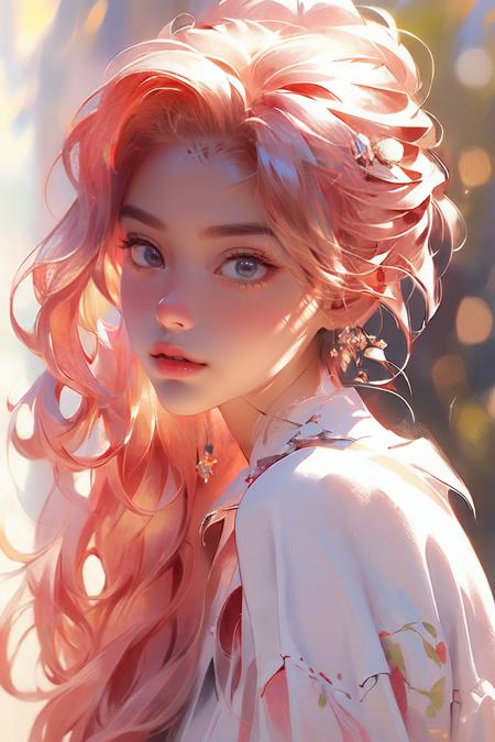 masterpiece,bestquality,1girl,solo, extremely detailed CG unity 8k wallpaper,masterpiece, best quality, ultra-detailed, beautiful detailed eyes:1.2,best illumination, (best shadow, an extremely delicate and beautiful, bloom),
 <lora:fenhongnvhai:1>