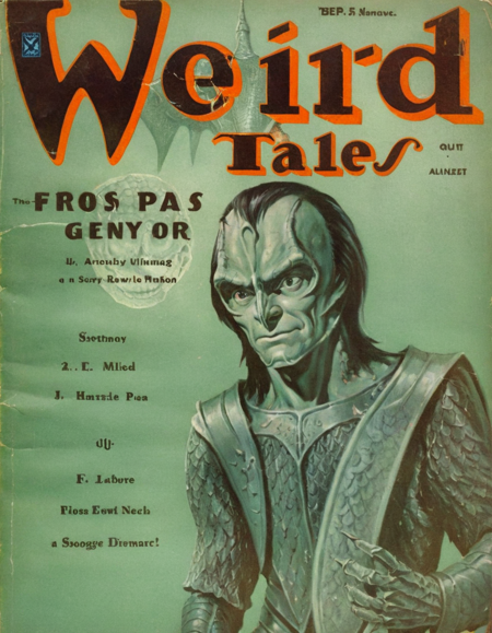 Weird Tales pulp magazine cover