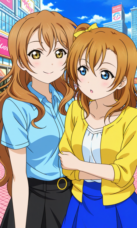 Honoka Kousaka and Kouko Kaga (高坂穂乃果と加賀香子) - Nisekoi: Idol Live (ラブライブニセコイ) v1.0