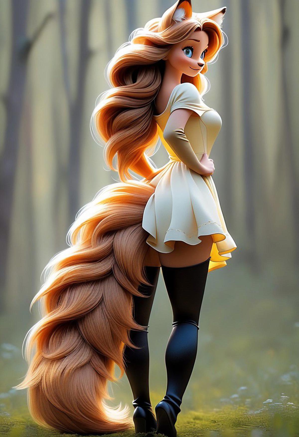 Sexy Girls With Furry Tail SDXL image by FoxieQueen