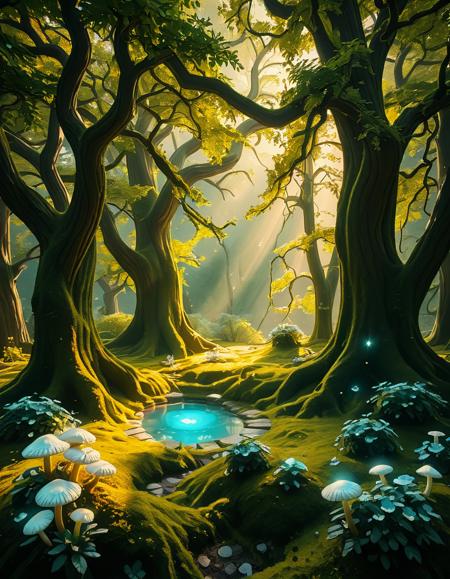 enchanted forest illustrious background v1.0