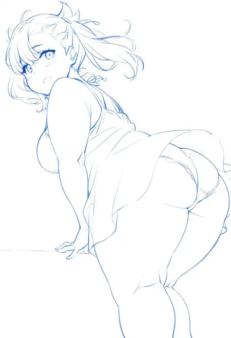 Uno Makoto (Marumiya) Sketch Style - Illustrious