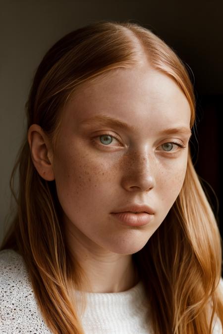 ninahnizdo, woman, freckles, highly detailed, realistic,  high fashion, cinematic, portrait,
 <lora:NinaHnizdoSD_v1:0.8>