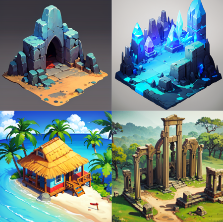 Stylized Setting (Isometric) SDXL & SD1.5 v1.0
