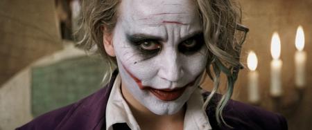 jennifer lawrence joker make up  , <lora:offset_0.2:1>, art by Mathias Goeritz:0.9) , photograph, Lush Girlfriend, Tax collector , specular lighting, film grain, Samsung Galaxy, F/5, (cinematic still:1.2)