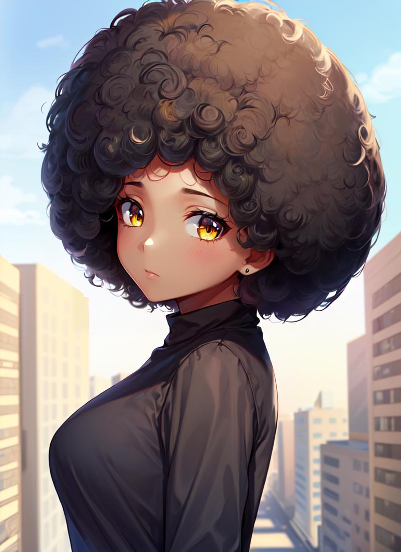 Afro Hair with Anime-Like Style image by worgensnack