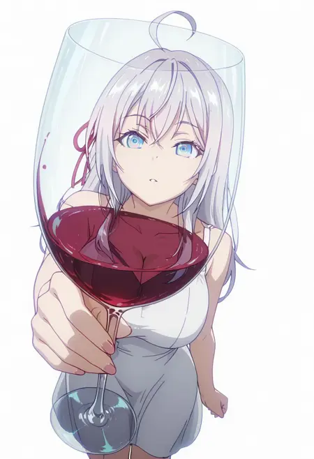 Looking through Wine Glass