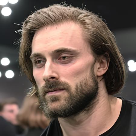 profile photo of forsen_person as GigaChad, long hair, full beard, sharp jawline