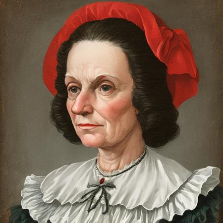 an old fashioned portrait of  woman, +