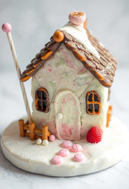 cottage made of ice cream chopsticks