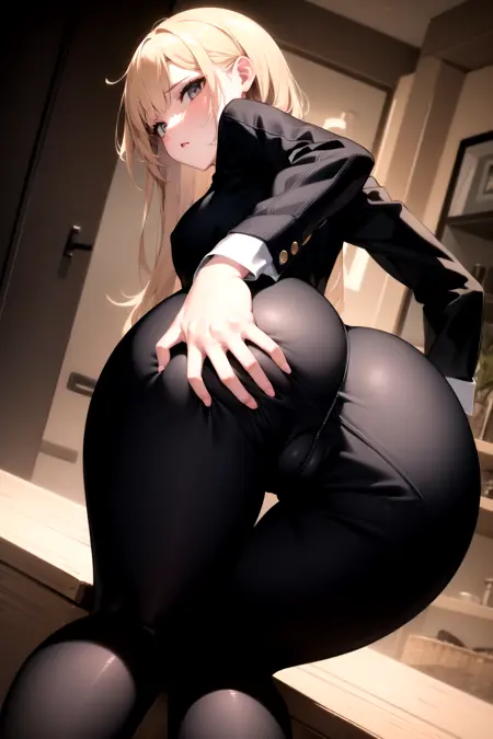 Grabbing own ass