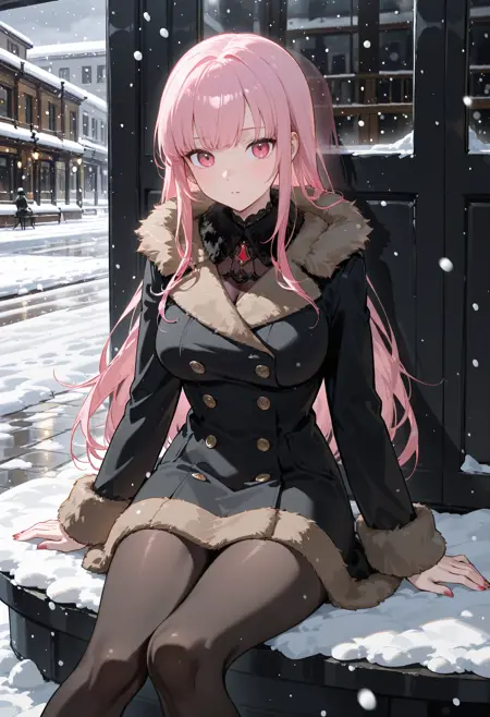 Vintage Fur Trim Coat