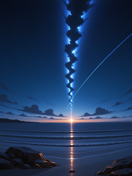 Night at the beach illustriousV1