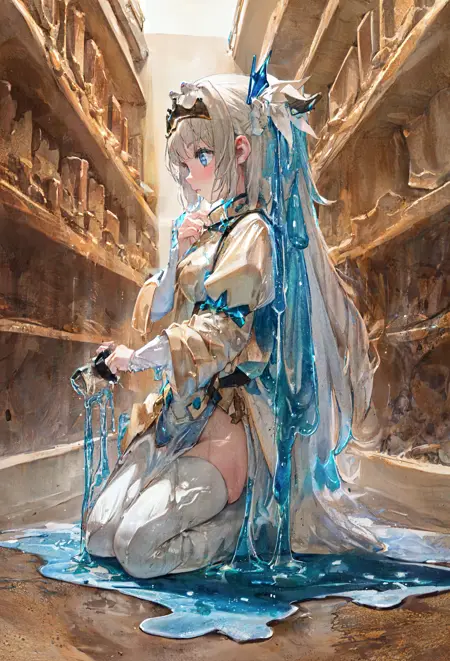 Covered in strange fluid