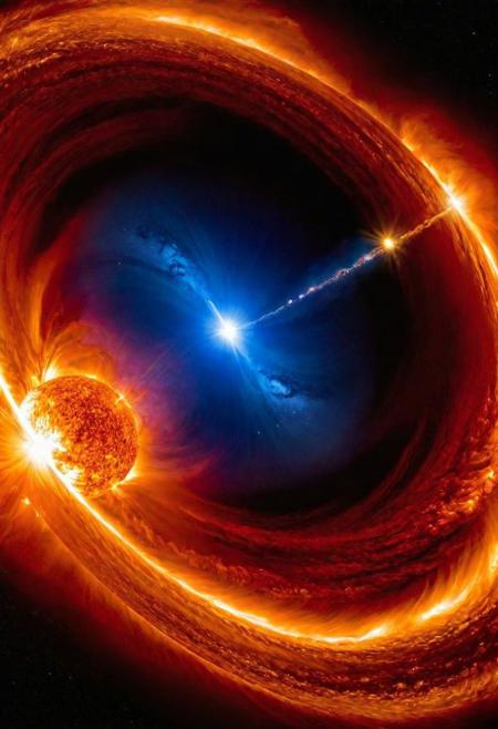 beautiful cosmos images of solar storms, ultra realistic