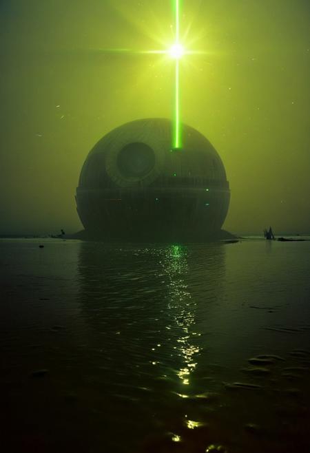 ()Hyoer Realistic:2.0)Polaroid picture an image of the (Death Star from Star Wars landing in the Pacific Ocean near Newport Beach, California:2.8). The scene is set during a clear, sunny day with a slight haze. The Death Star, with its intricate details and metallic surface, is partially submerged in the ocean, creating a dramatic contrast between the futuristic space station and the natural environment. The surrounding waters are calm, reflecting the Death Star's imposing presence. In the background, the coastline of Newport Beach is visible, complete with palm trees, buildings, and a few sailboats. The image features cinematic lighting, with the sun casting a warm glow on the scene. The atmosphere is detailed, with realistic water effects and a sense of scale that emphasizes the enormity of the Death Star. Ultra-high detail, 8K resolution, and a cinematic perspective
BREAK
()Hyoer Realistic:2.0)Polaroid picture 
an image of Ancient Egyptian pyramids, bathed in golden light, as a shimmering portal materializes beneath. The portal's iridescent glow illuminates the desert sands, beckoning travelers to enter. Capture the contrast between the ancient structures and the (futuristic, utopian universe within, teeming with lush vegetation, gleaming spires, and hovering spacecraft. Incorporate a sense of wonder and discovery, as the secrets of the pyramids unlock a gateway to a brighter, intergalactic future: 2.1)