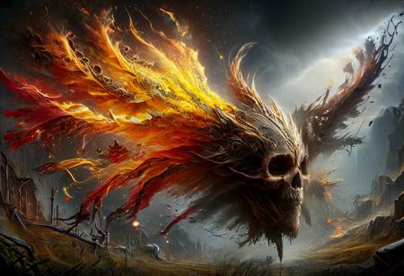 hellscape, photorealistic a masterpiece, 8k resolution, dark fantasy concept art, by Greg Rutkowski, dynamic lighting, hyperdetailed, intricately detailed, Splash screen art, trending on Artstation, deep color, Unreal Engine, volumetric lighting, Alphonse Mucha, Jordan Grimmer, red and yellow complementary colours