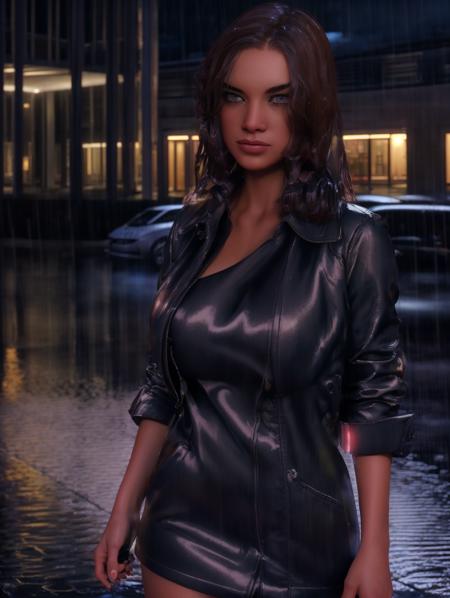 <lora:BellaV2:1>, BellaV2, (8k, RAW photo, best quality, masterpiece:1.2), (realistic, photo-realistic:1.37),1girl,cute,cityscape, night, rain, wet, professional lighting, photon mapping, radiosity, physically-based rendering,