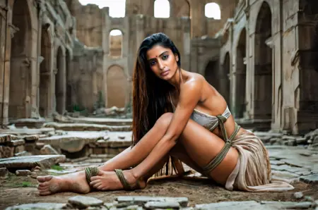 Sarah Petersons BDSM shibari over clothing XLrd