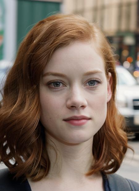 photo of sks woman, pale skin, working class in new york city, upper body, detailed skin, 20 megapixel, canon eos r3, detailed, detailed face, <lora:locon_janelevy_v1_from_v1_64_32:1>