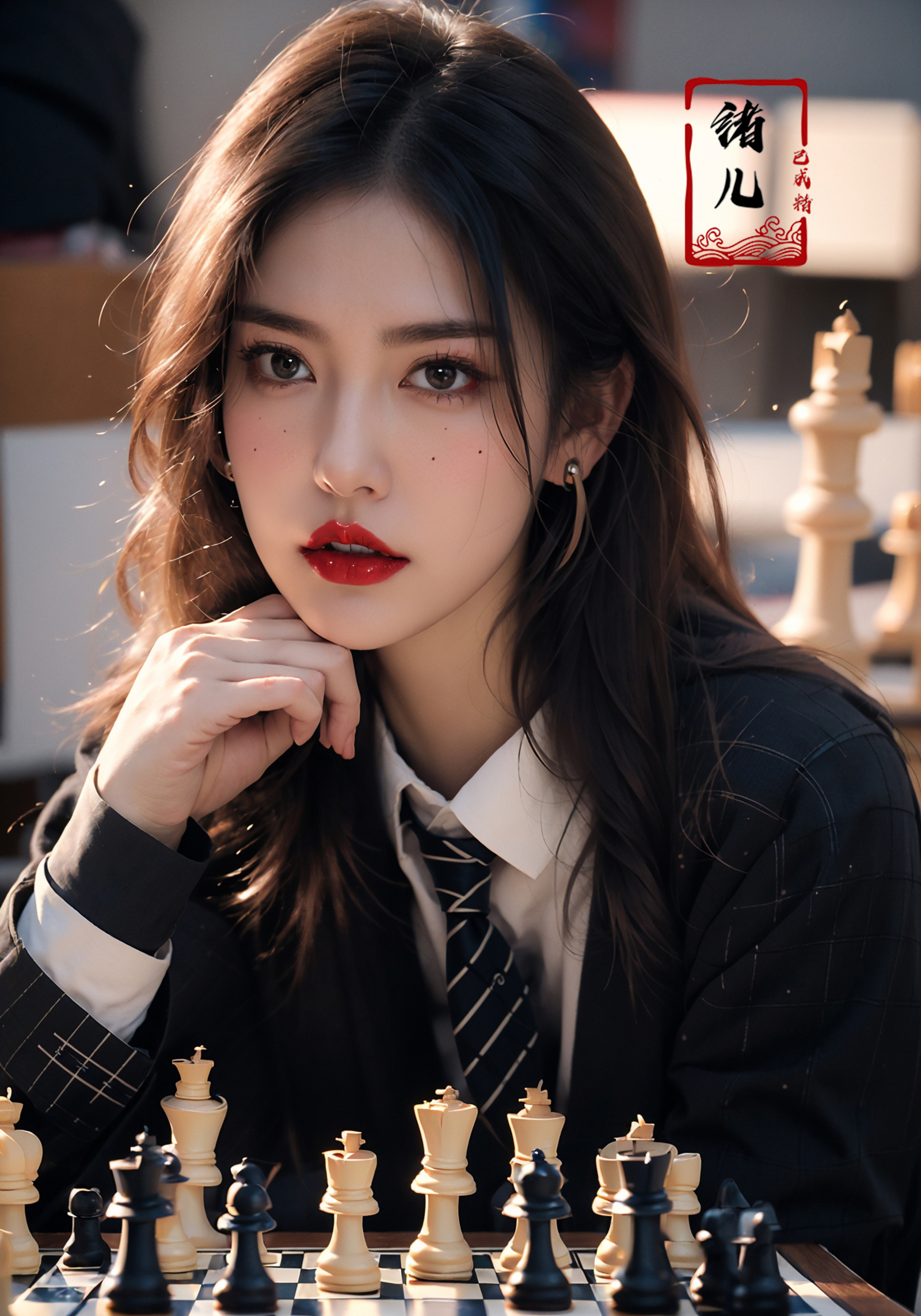 绪儿-国际象棋御姐 chess【Face model】 image by XRYCJ