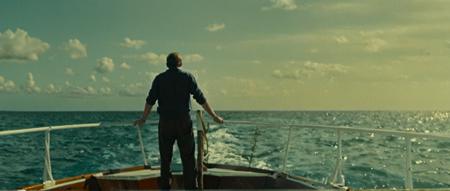 <lora:MovieStillXLV7:1> <lora:add-detail-xl:1.5> movie still of a worried man standing on a boat in the middle of the ocean, film grain, dramatic lighting